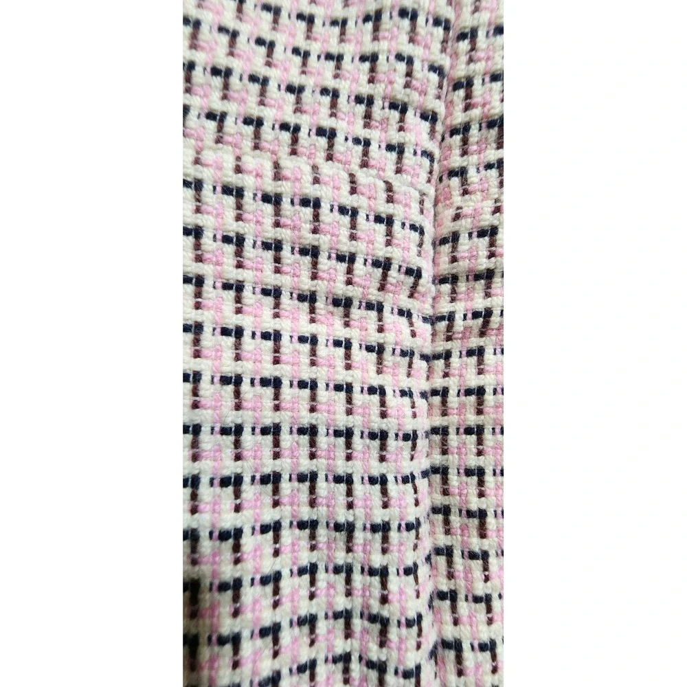LOFT Tweed Dress Office Buisness Pink Black White‎ Sleeveless Womans Sz 2 NWOT